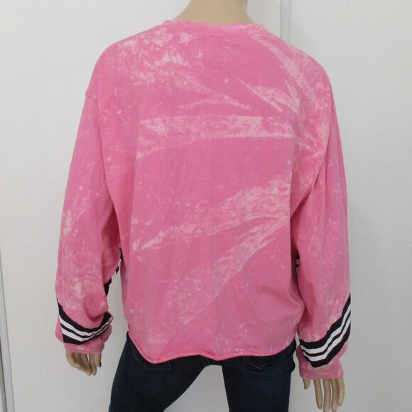 New PINK Victorias Secret T-Shirt Size Large Pink Long Sleeve Pocket Tee - Picture 9 of 14